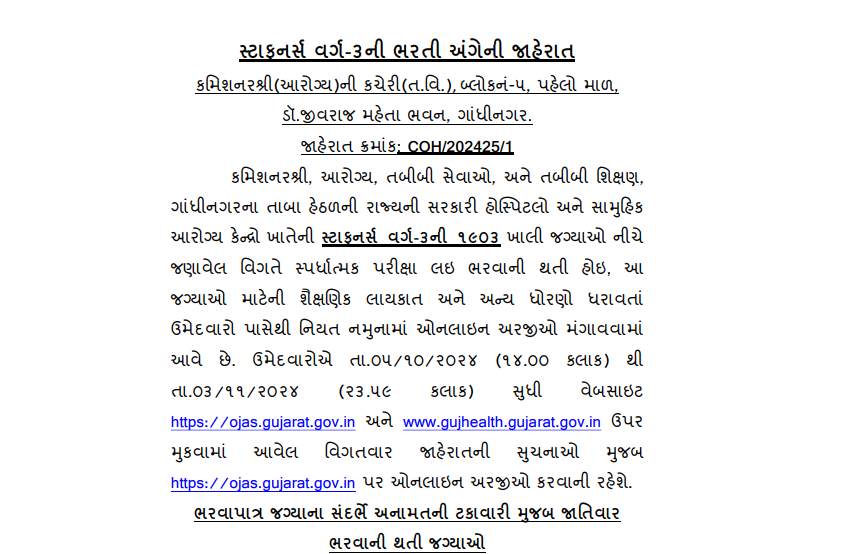 COH Staff Nurse 1903 post bharti 2024.png